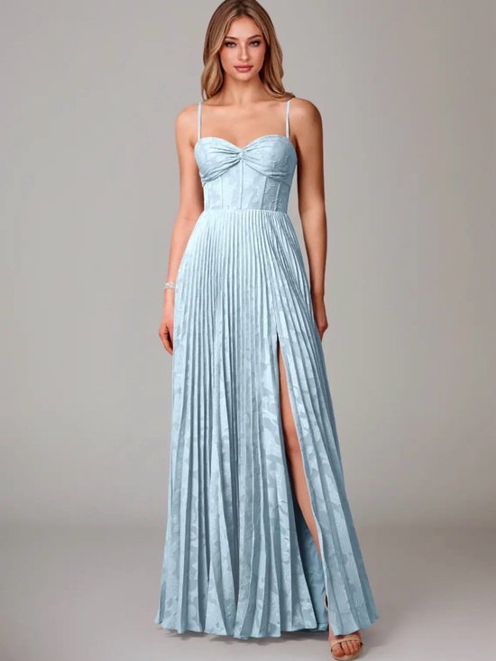 Azazie Dresses & Skirts - Azazie Akiko
Sky Blue A-Line Sweetheart Neckline Floral Burnout Dress
